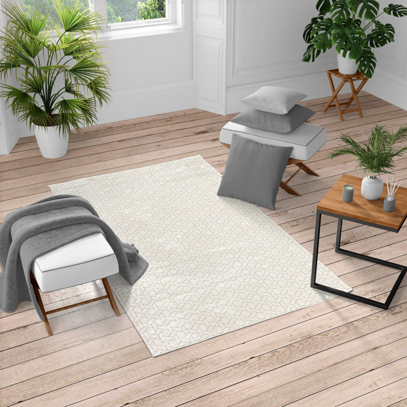 Tapis sable / brun / blanc, Rectangle 10 pi x 15 pi