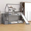 Lit superposé en bois avec couchette convertible et escalier de rangement multifonctionnel-262700150