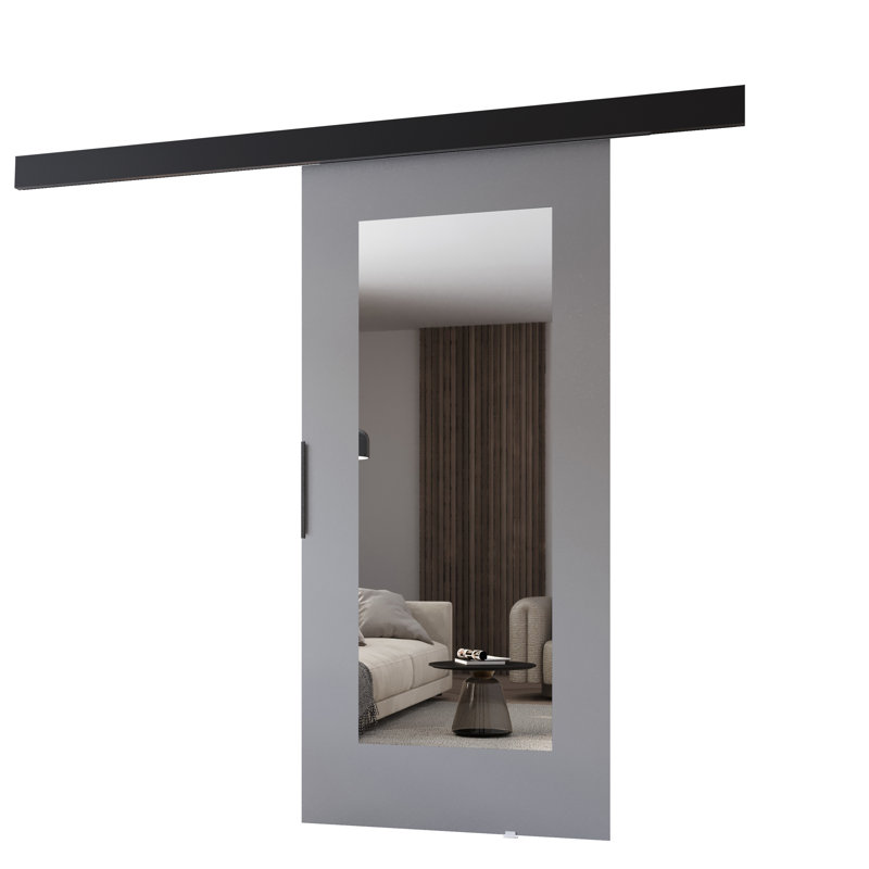 Sliding Door Prim I, Interior Door, 96cm x 205cm, Grey/Black