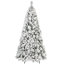 Arbre de Noël floqué avec 1252 pointes - PVC enneigé et branches à aiguilles dures, structure à charnières pour une installation facile, support en métal stable - arbre de Noël réaliste