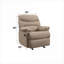 Pour une détente confortable dans le salon, fauteuil inclinable en microfibre brun chaud BEIMO, conception compacte et élégante-964299399