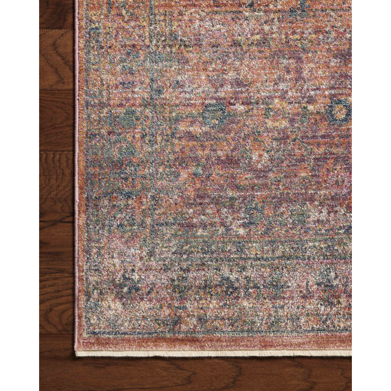Modern Blue Rectangular Low Pile Area Rug 48"L x 31"W