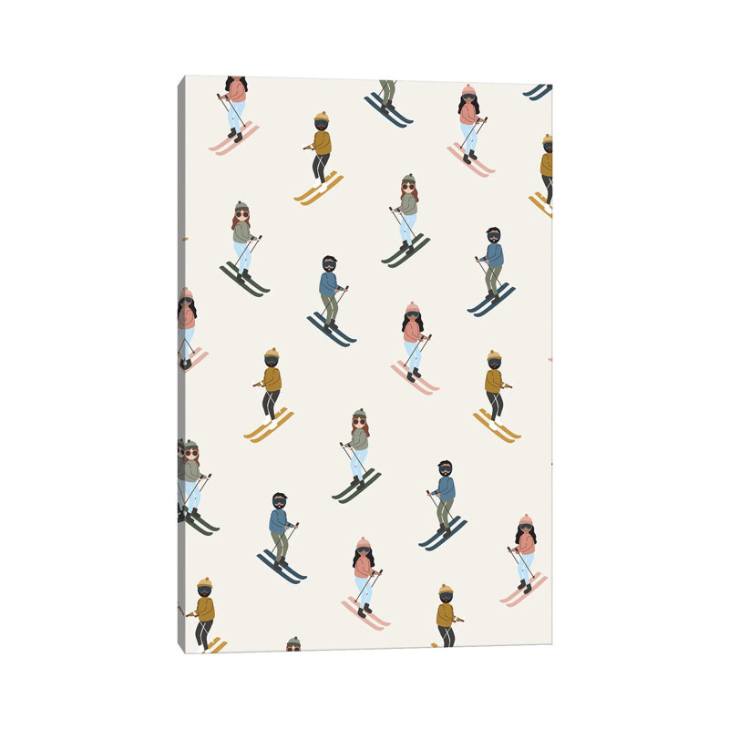 Ski Day - Wrapped Canvas Painting, 20.32 cm H x 30.48 cm W