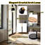 Lampe sur pied en marbre avec charge USB et table d'appoint, or mat + noir mat