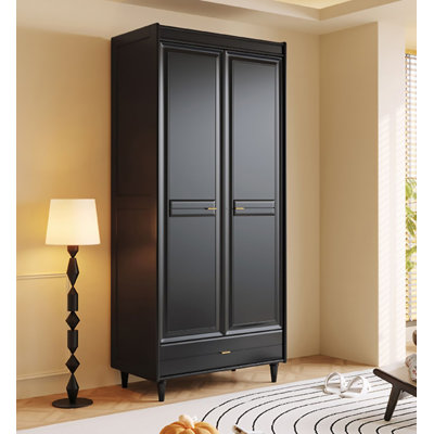 Armoire de rangement simple et moderne en bois d'hévéa