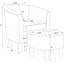 Fauteuil demi-tonneau en cuir synthétique avec repose-pieds-1871162868
