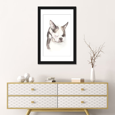 " Boston Terrier Sleeping " by Wandering Laur