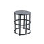 Table d'appoint en céramique avec structure en fer thermolaqué - Décoration de patio légère et résistante aux intempéries