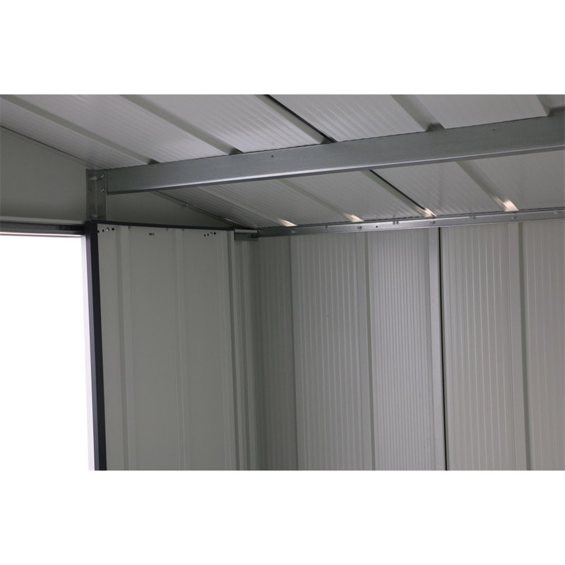 Salford 10 ft. W x 8 ft. D Metal Garden Shed, Anthracite Grey