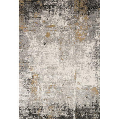 Tapis abstrait granit / doré Liddle