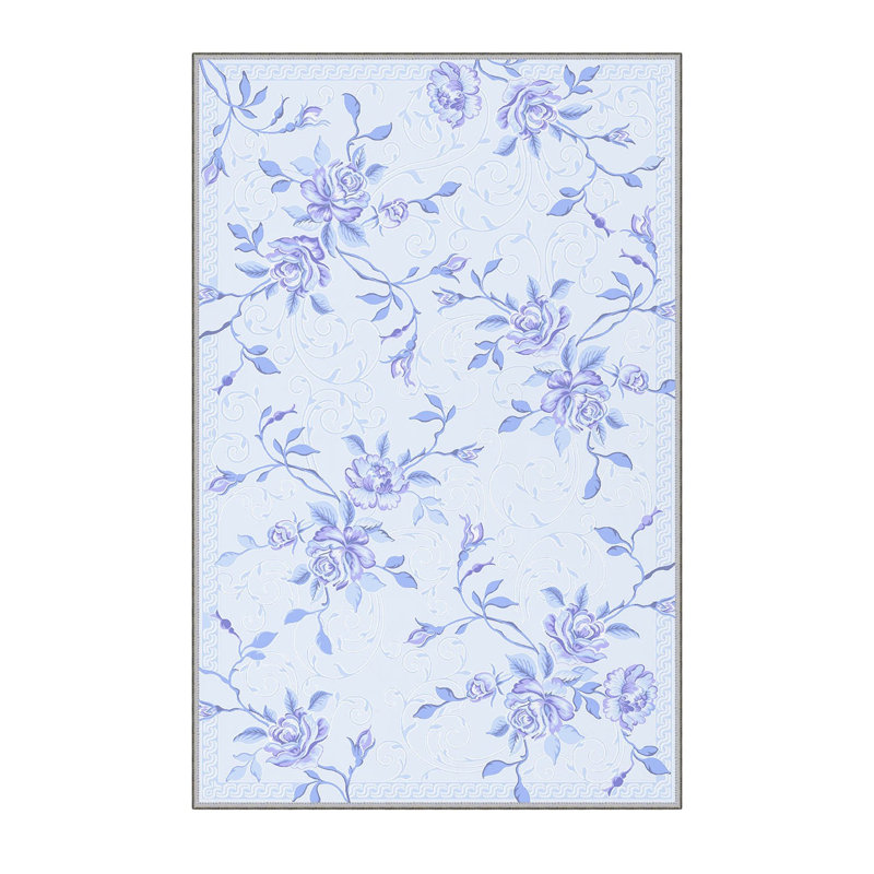 Stylish Woven Carpet (3.9 x 4.0 ft), 100% Polyester, Pile Height: 0.3 in | Antibacterial & Non-Slip Underside, 3D Digital Printing | Machine Washable, Perfect for Home Décor, Living Room & Bedroom Use