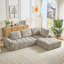 Canapé modulaire surdimensionné en L Chenille-539266522-539266523