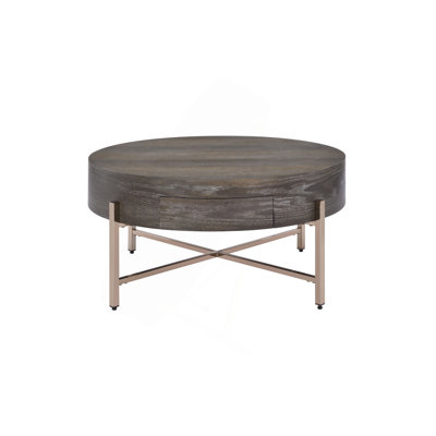 Table basse Weyton brun clair et champagne