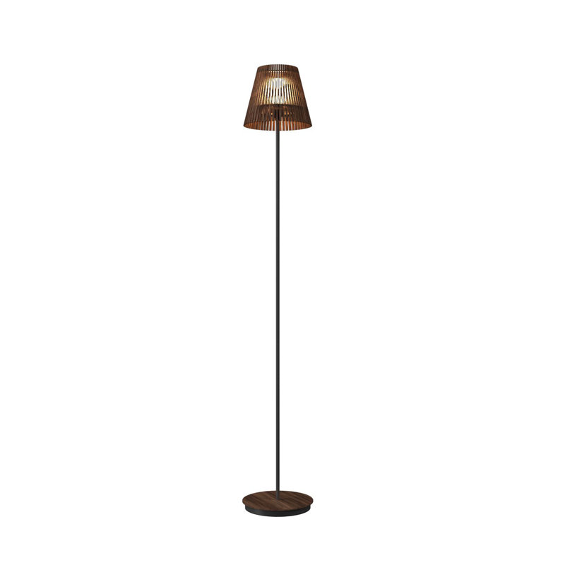 Living Hinges 62.99'' Traditional Floor Lamp, American Walnut, American Walnut