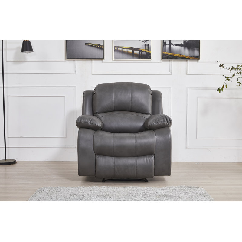 Convergent Upholstered Recliner, Gray, Power