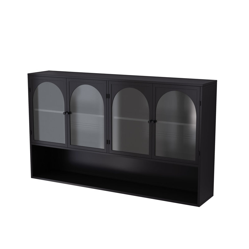 Modern Wall-Mounted Cabinet, Black