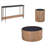 Rowen Stone Top Drum Cocktail Table