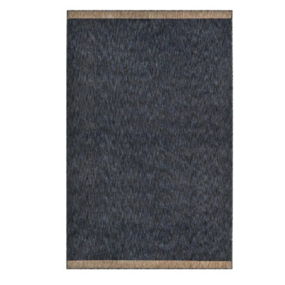 Tapis lavable en peluche Moor Modern - Charbon Midnight - Collection Coda