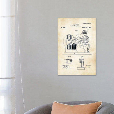 Edison Ticker Tape by Patent77 - Wrapped Canvas Gallery-Wrapped Canvas Giclée