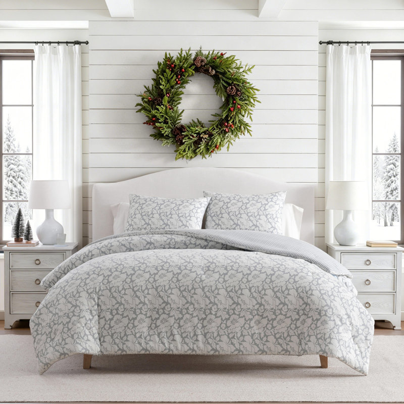 Ensemble d'édredon réversible en coton Martha Stewart, Lit simple