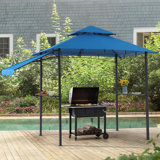 Pavillon de jardin en acier pour barbecue l 8 pi. x P 5 pi.