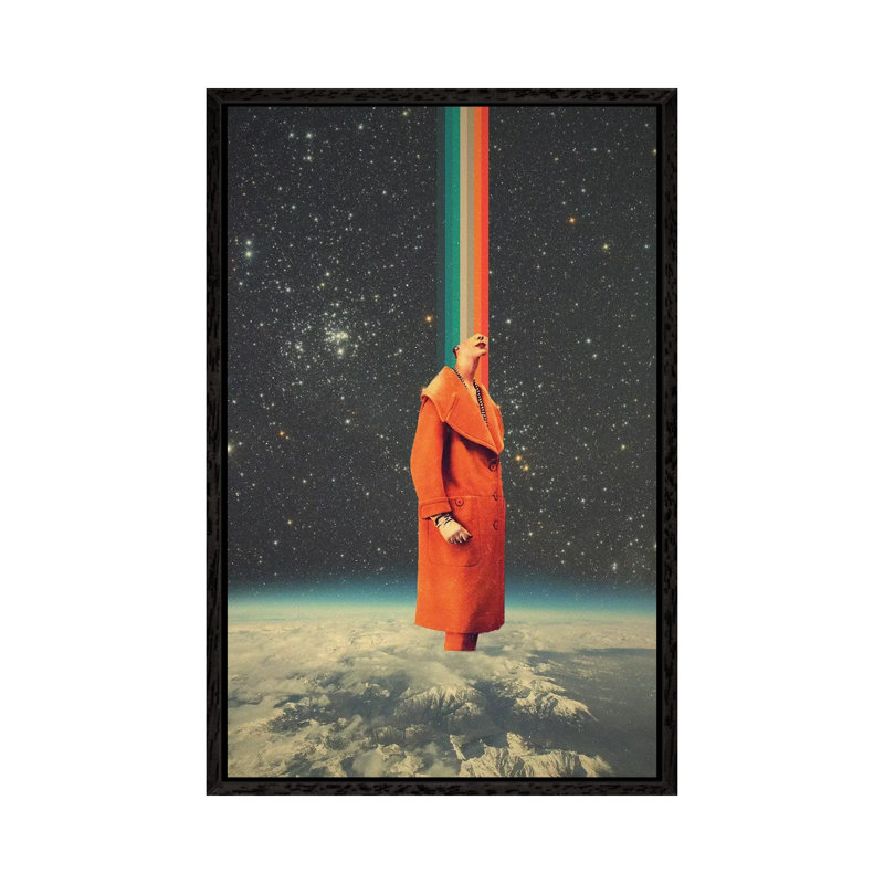 Spacecolor by Frank Moth - Print on Canvas, 66.04cm H x 45.72cm W x 3.81cm D, Black Framed