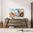 TV Stand for TV up to 65 in, 55 in Entertainment Center with 2 Drawers, Adjustable Shelves, U-Shaped Metal Legs, Farmhouse Wooden TV Console for Living Room, Bedroom, Rustic Amber Oak-124178235-124178234