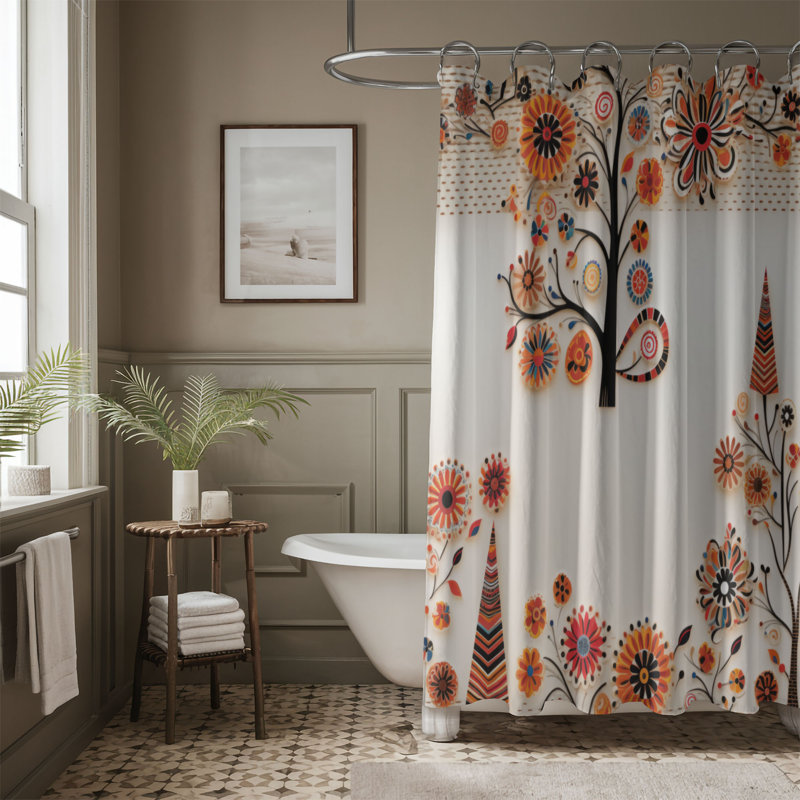 Ethnic Patterns - Premium Shower Curtain, 74"H x 71"W
