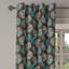 Rideau à œillets 2 panneaux brun et bleu East Urban Home, 50 po x 108 po, brun turquoise-1458574142