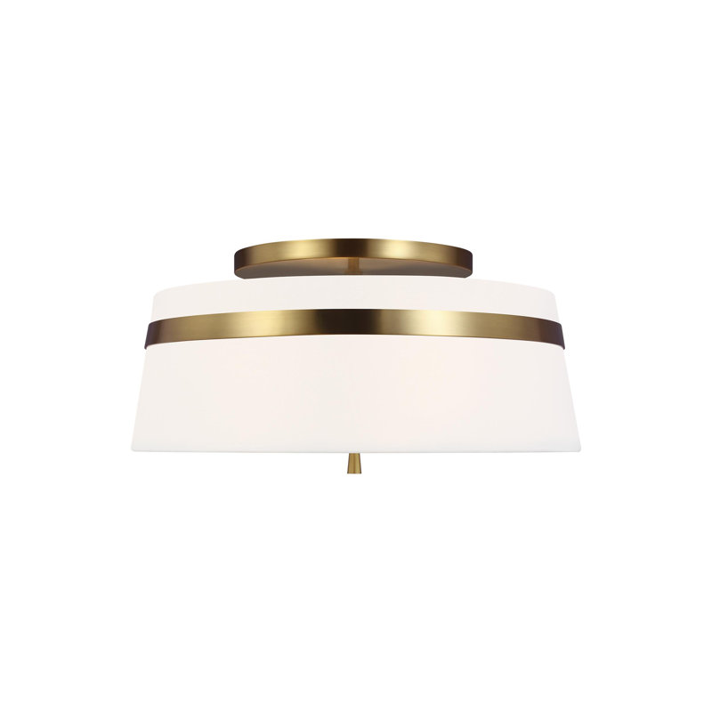 Cordtlandt 3 - Light Semi Flush Mount, Burnished Brass, 9.5" H x 19" W x 19" D