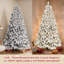  Arbre de Noël pin artificiel pré-éclairé avec lumières blanc chaud-1501452799