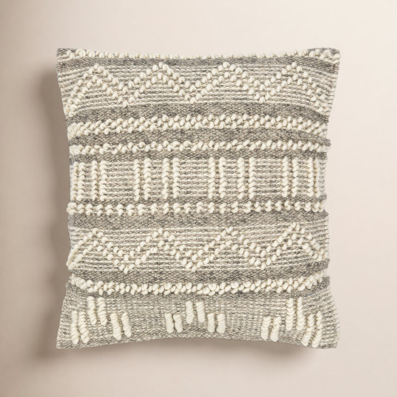 Housse et insert de coussin carré Reni, H 18 po x l 18 po, Housse de coussin seulement - sans coussin