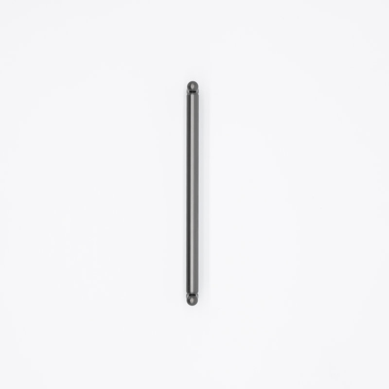 Knurled Brass Bar Pull, 8", Graphite