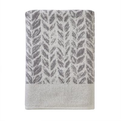 Addysn Cotton Plush Jacquard Bath Towel