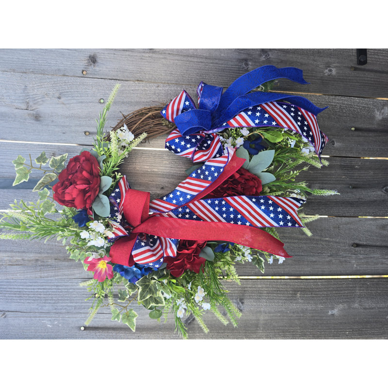Patriotic Floral Wreath