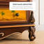 Buffet décoratif vintage en bois massif peint à la main