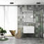 Meuble-lavabo mural de 32 pouces avec tiroirs doubles, système de fermeture en douceur, lavabo en céramique et structure en aluminium - Créez un espace de salle de bain moderne et minimaliste-125515172