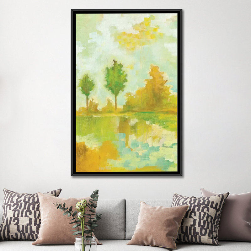« golden hour ii », reproduction d’art sur toile, H 48 po x l 32 po x P 1,5 po, Toile avec cadre flottant noir, Pas de tapis