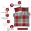 Check Pattern Polycotton Duvet Cover Set with Matching Pillowcases - Machine Washable Bedding Set-28304789-121081146