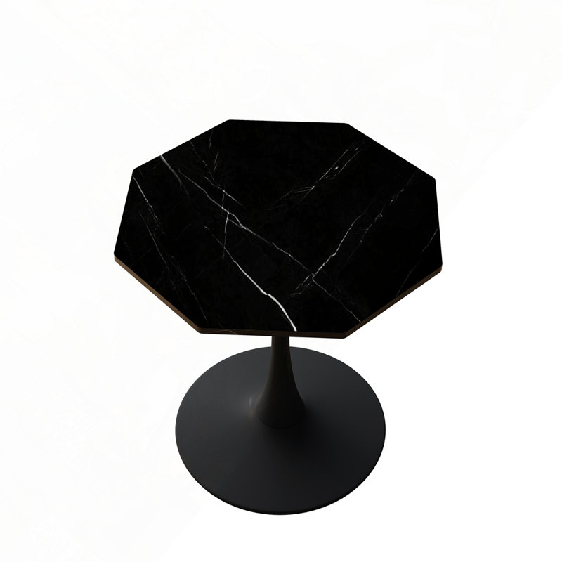 Table basse octogonale 31,50 ", Noir