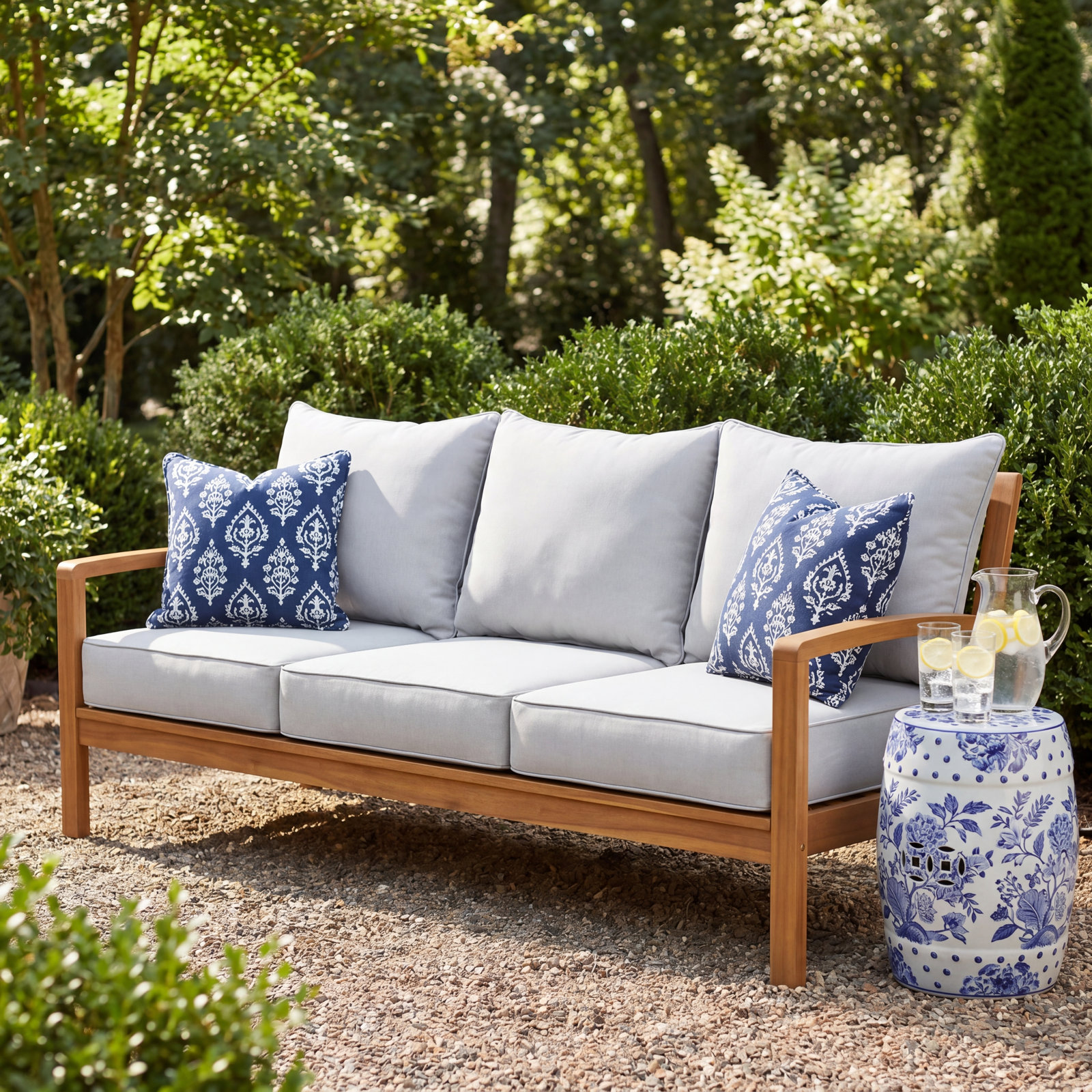23" Sunbrella® Seat and Back Cushion, Cast Pumice Sunbrella® Plainweave