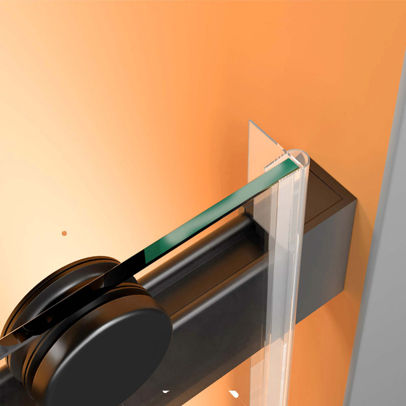 56" - 60" W x 79'' H Double Sliding Frameless Shower Door with Upgraded Soft-Closing&Tempered Glass, Matte Black