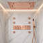 Système de douche thermostatique complet à DEL de luxe avec valve brute et inverseur-66125418