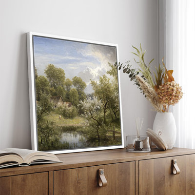 Rural Landscape " Idyllic Spring Orchard Blossoming Trees "