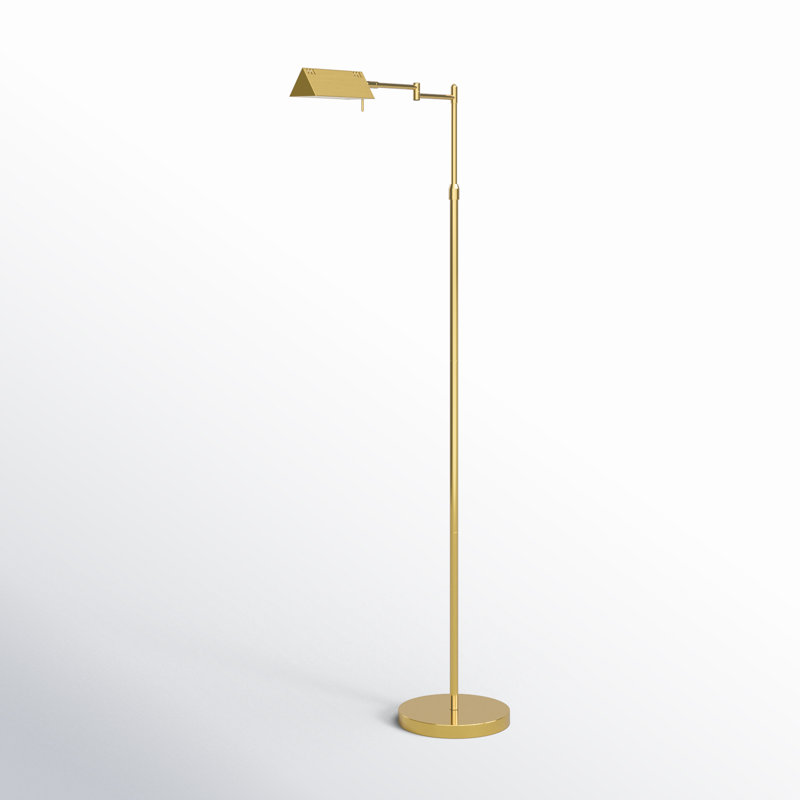 Nathanael 55'' Plated Base LED Task Floor Lamp