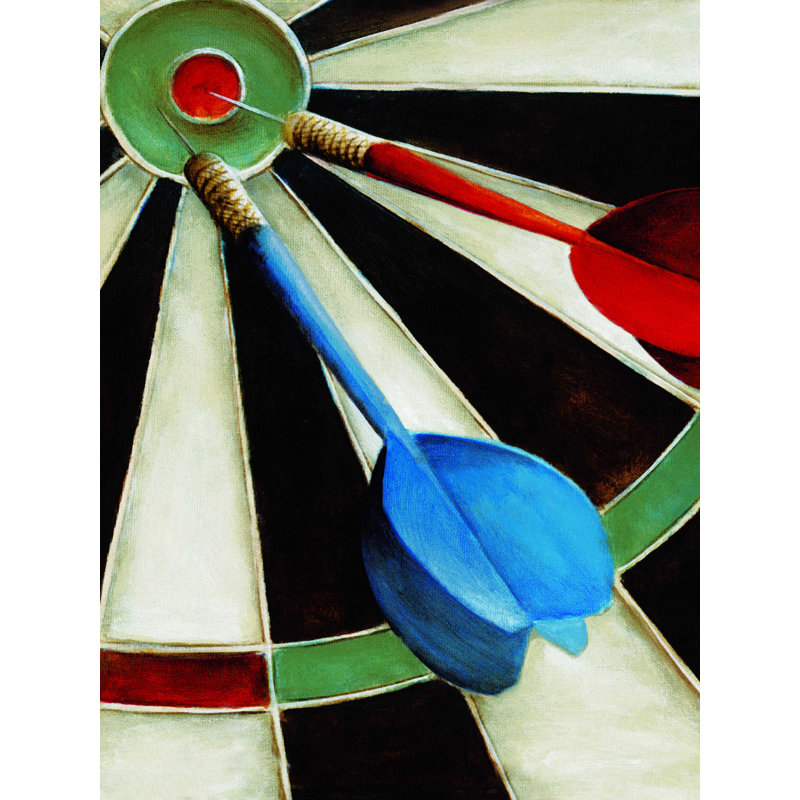 Jeu de fléchettes avec jeu de fléchettes - impression sur toile tendue, H 32 po x l 24 po
