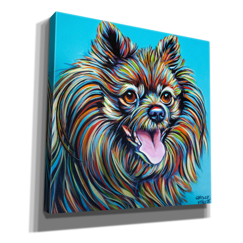 «Kaleidoscope Dog 3» par Carolee Vitaletti, art mural sur toile, H 18 po x l 18 po x P 0,75 po