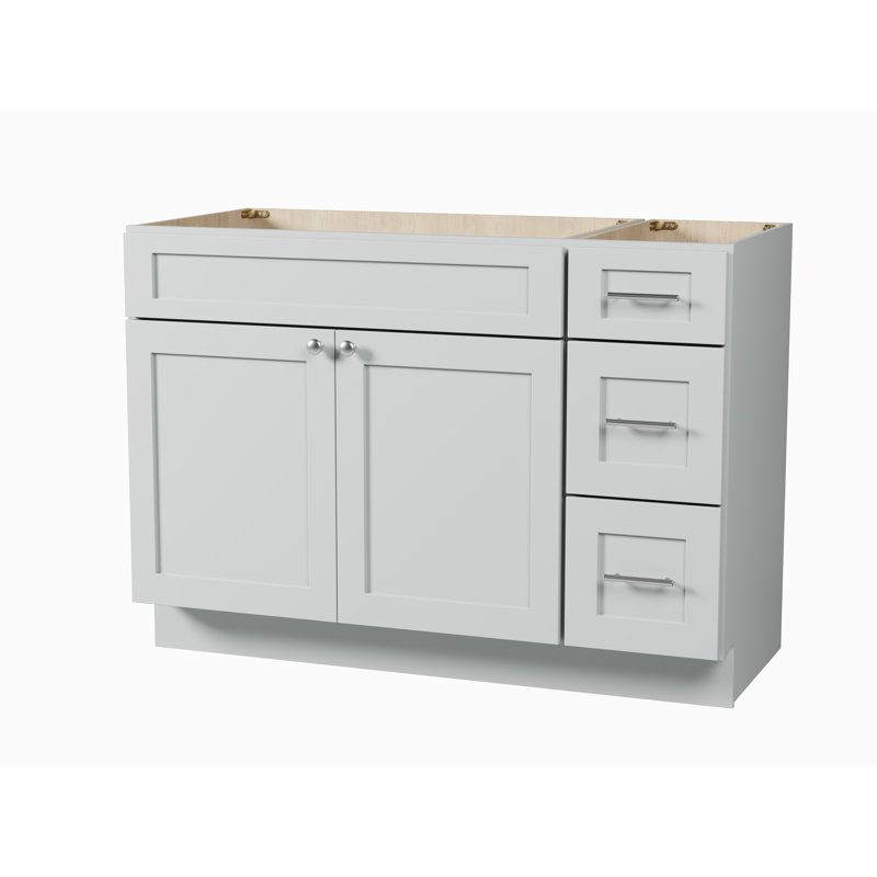 Base de meuble-lavabo simple 48 po Disar, Gris