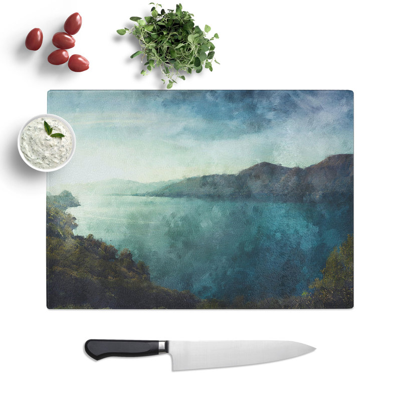 Sunlight over a Lake Chopping Board, 28.5cm W x 39cm L