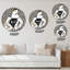 Horloge murale moderne Empowered Cosmic Women Geometric Goddess Series - noir et blanc-59913778